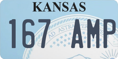 KS license plate 167AMP