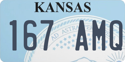KS license plate 167AMQ