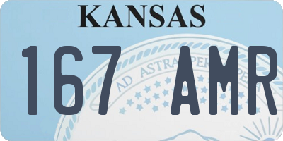 KS license plate 167AMR