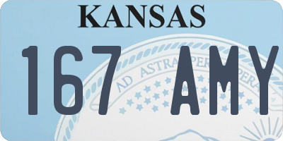 KS license plate 167AMY