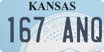 KS license plate 167ANQ