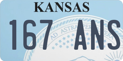 KS license plate 167ANS