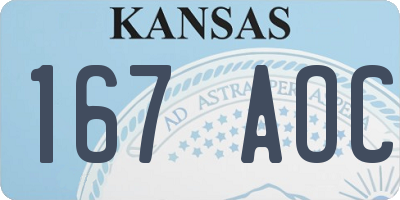KS license plate 167AOC