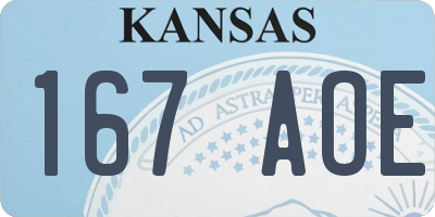 KS license plate 167AOE