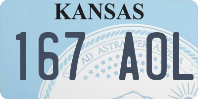 KS license plate 167AOL