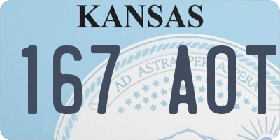 KS license plate 167AOT