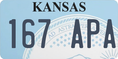 KS license plate 167APA