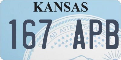 KS license plate 167APB