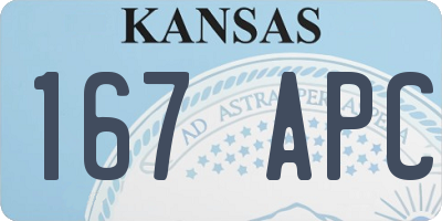 KS license plate 167APC