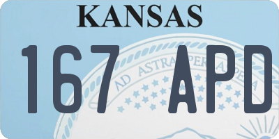 KS license plate 167APD