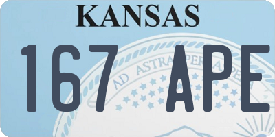 KS license plate 167APE