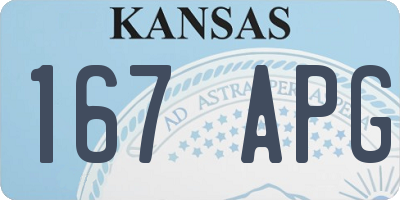 KS license plate 167APG