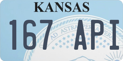 KS license plate 167API