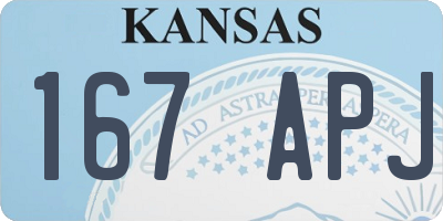 KS license plate 167APJ
