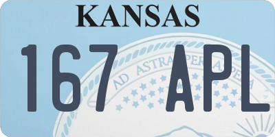 KS license plate 167APL