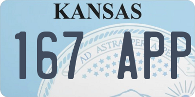 KS license plate 167APP