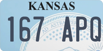 KS license plate 167APQ