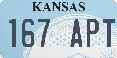 KS license plate 167APT