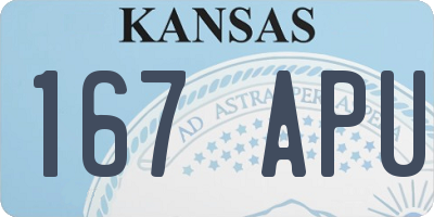 KS license plate 167APU