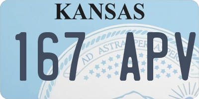 KS license plate 167APV