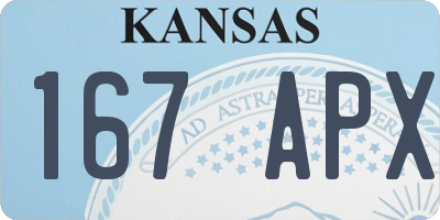 KS license plate 167APX