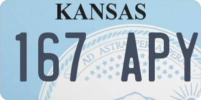 KS license plate 167APY