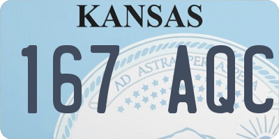 KS license plate 167AQC