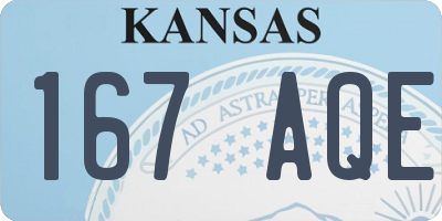KS license plate 167AQE