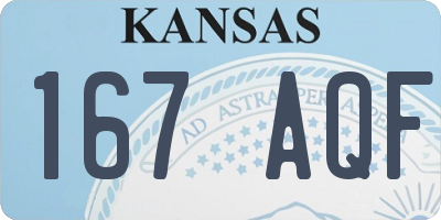 KS license plate 167AQF