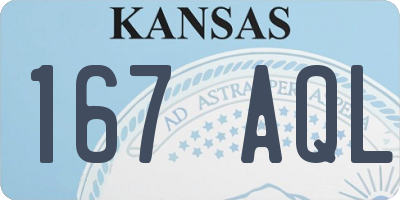 KS license plate 167AQL