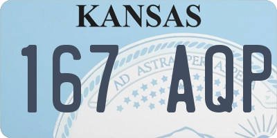 KS license plate 167AQP
