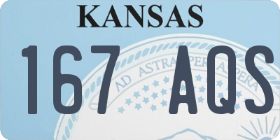 KS license plate 167AQS