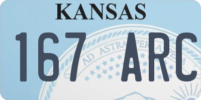 KS license plate 167ARC
