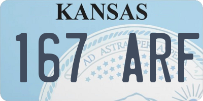 KS license plate 167ARF