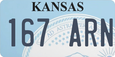 KS license plate 167ARN