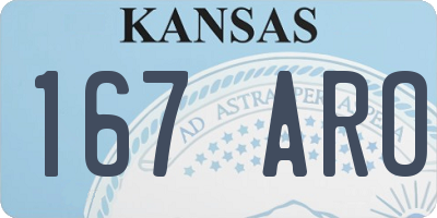 KS license plate 167ARO