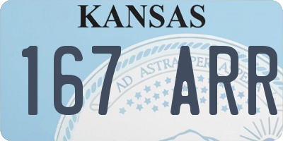KS license plate 167ARR