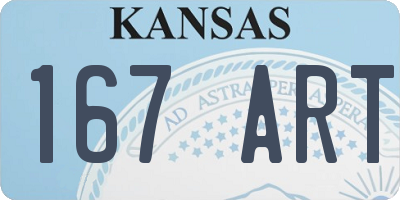 KS license plate 167ART