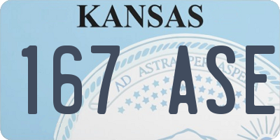 KS license plate 167ASE