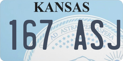 KS license plate 167ASJ
