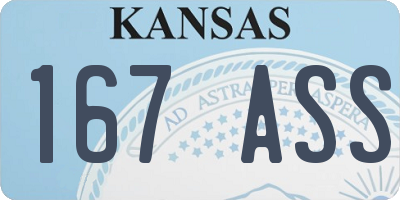 KS license plate 167ASS