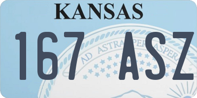 KS license plate 167ASZ
