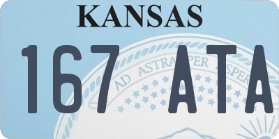 KS license plate 167ATA