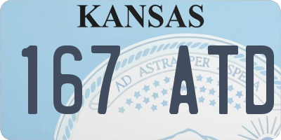 KS license plate 167ATD