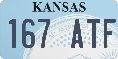 KS license plate 167ATF