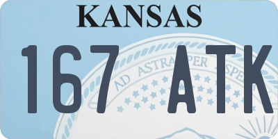 KS license plate 167ATK