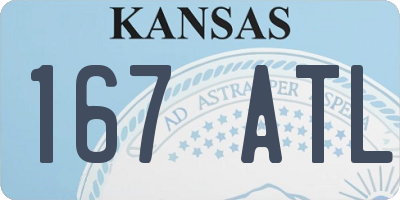 KS license plate 167ATL