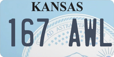 KS license plate 167AWL