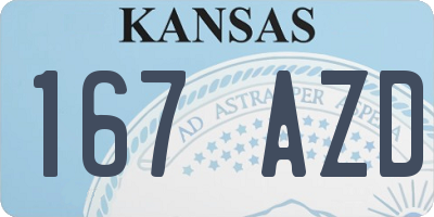 KS license plate 167AZD