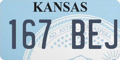 KS license plate 167BEJ